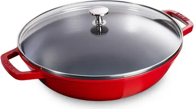 Obrázok produktu pre Staub 40511-345-0, Kolo, Wok/panvica na vysmážanie, Červená, Kov, 4,4 L, 300 mm