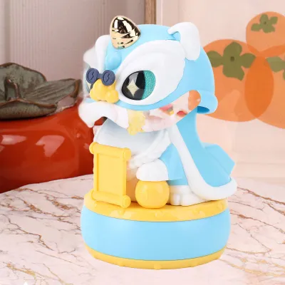 Produktbild von Solarbetriebene tanzende Wackelfigur, multifunktionale niedliche Auto-Armaturenbrett-Ornamente für Zuhause, Blau