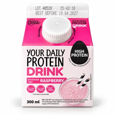 Produktbild von YDP Your Daily Protein 30g EGG liquid 300 ml Raspberry
