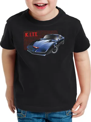 Produktbild von style3 K.I.T.T. Kinder T-Shirt michael knight 2000 black rider