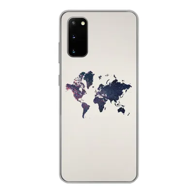 Produktbild von MuchoWow® Handyhülle Schutzhülle Hülle für Samsung Galaxy S20 Weltkarte - Licht - Rot Silikon Softcase Handy Hülle - Bild