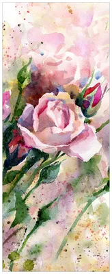 Produktbild von Wallario Wandbild aus Acryl, 200 x 80 cm, freischwebende Optik - Abstraktes Blumenbuket