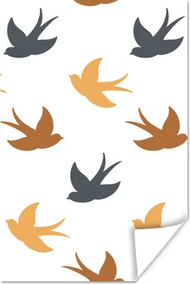 Produktbild von MuchoWow® Poster Kinder - Vögel - Tiere 120x180 cm - Kunstposter