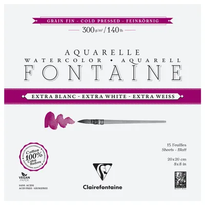 Productafbeelding van Clairefontaine 976045C, Notitieboekje met aquarelpapier, 300 g/m², 15 vellen