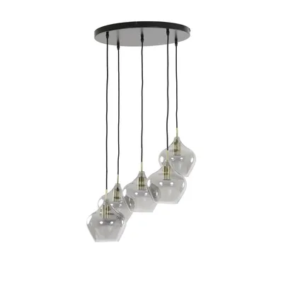 Produktbild von Light & Living - Hängeleuchte Rakel - Antik Bronze - Ø61cm - 5L Hängelampe - Esstischlampe - Wohnzimmerlampe - Schlafzimmerlampe - Wohnzimmer
