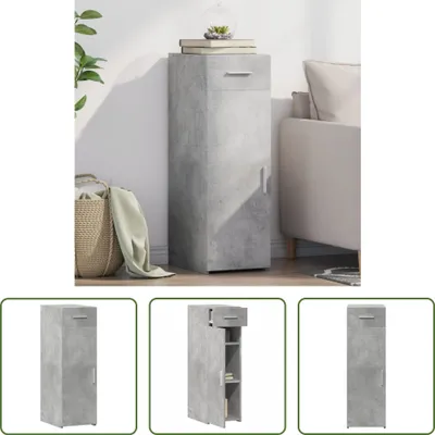 Produktbild von The Living Store Sideboard Betongrau 30x42,5x93 cm Holzwerkstoff