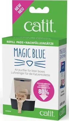 Zdjęcie produktu dla Filtr do kuwety dla kota Catit Magic Blue, opakowanie uzupełniające na 3 miesiące, ok. 11 x 8,5 x 3,5 cm