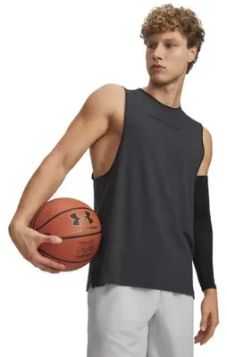 Productafbeelding van Under Armour Hoops Trainingsshirt, mouwloos, grijs, maat M, kleur grijs, maat M