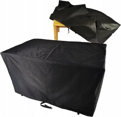 Zdjęcie produktu dla Pokrowiec Na Meble Ogrodowe Stół 200X200X80 Cm Czarny Solidny