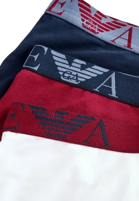 Immagine prodotto di Boxer uomo EMPORIO ARMANI parigamba confezione 3 capi elastico a vista cotone elasticizzati articolo EM000259 AF10778, M, Cotone 95%,Spandex 5%