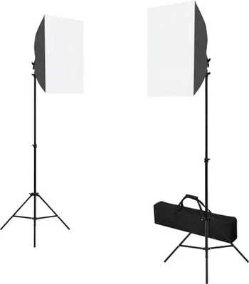 Produktbild von vidaXL Fotostudio-Set mit Softboxen, Hintergrundsystem und Reflektor