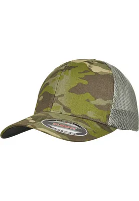Obrázek produktu pro Kšiltovka Urban Classics Multicam Trucker Mesh Cap tropic/green - UNI