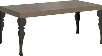 Produktbild von Paxon Premium 90/246x90 cm ausziehbarer Tisch in Taubengrau mit anthrazitfarbenen Beinen