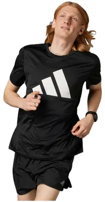 Produktbild von Adidas Run It Running T-Shirt Herren - Schwarz / Weiß  | Größe: M