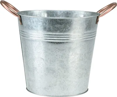 Produktbild von Blumentopf Metall Eimer Deko Ø21cm H19,5cm mit Griffen