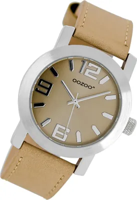 Produktbild von Oozoo Armbanduhr beige Leder JR201 Junior Kinder-Jugend Analog-Quarzuhr UOJR201