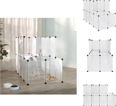 Obrázok produktu pre vidaXL Klietka pre malé zvieratá transparentná 142x74x93 cm PP a oceľ - Príbytky a výbehy pre malé zvieratá