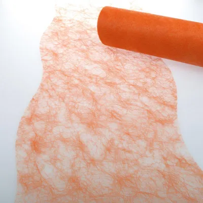 Tafelband, golvend, orange, 25 cm x 25 m