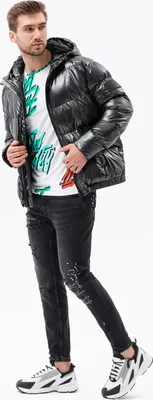 Produktbild von Ombre Clothing Herren Winter Jacke Marik dunkelgrau L