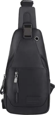 Produktbild von Herren Brusttasche aus echtem Leder: Vielseitige Umhängetasche, Schultertasche, Sport- und Freizeittasche