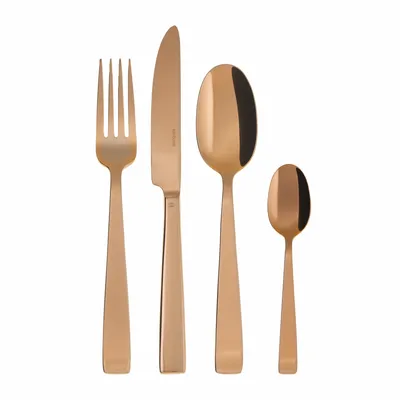 Produktbild von Sambonet Flat Edelstahl/PVD Kupfer Besteck 24tlg.Vh. S0015-S00018-62712C81