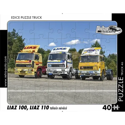 Obrázek produktu pro Puzzle TRUCK 46 - LIAZ 100, LIAZ 110 tahače návěsů - 40 dílků