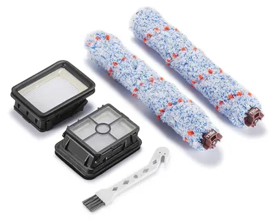 Produktbild von 2 Stück Multiflächen Bürstenrolle und 2 Stück Ersatzfilter kompatibel mit BISSELL 17132 Crosswave 3-in-1 Nass- & Trockensauger, Ersatzteile Filter Bürste für Bissel Wischsauger Crosswave