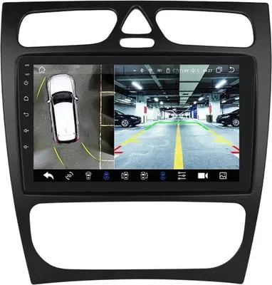Immagine prodotto di Autoradio con Bluetooth e CarPlay per Mercedes-Benz Classe C/Classe CLK (W203/W209/S203/A209/W168) – compatibile con Apple e Android – impianto stereo – sistema di navigazione – telecamera – 6 GB di RAM – 128 GB di memoria
