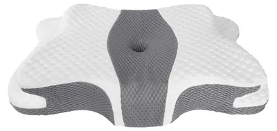 Obrázek produktu pro Polštář pod krk, ergonomický design, snímatelný a pratelný potah, světle šedý