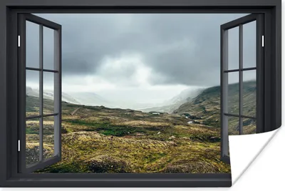 Produktbild von MuchoWow® Poster Aussicht - Berg - Wolken 120x80 cm - Bilder