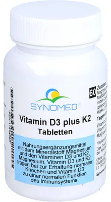 Produktbild von Vitamin D3 plus K2 Tabletten, 60 St TAB
