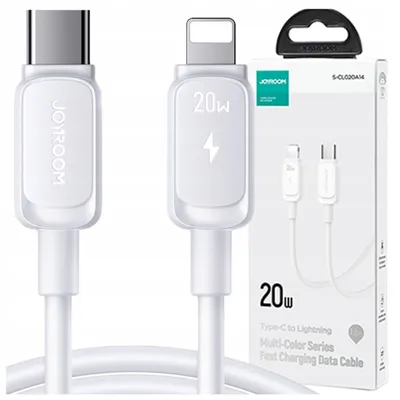 Immagine prodotto di Cavo Joyroom Serie Multi-Color A14 Usb-C / Lightning 20W 1,2 M - Biały