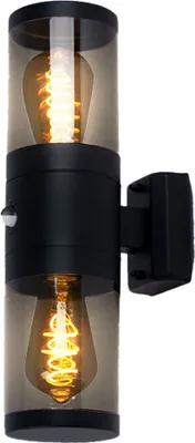 Produktbild von Außenlampe, Up and Down Strahler, Edelstahl, schwarz, H 42cm