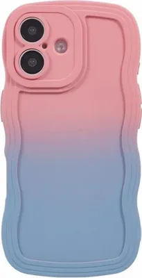 Obrázek produktu pro Pouzdro pro Apple iPhone 16 - Zadní kryt Phonesta Wavy Gradient Silikonový - Růžové/Modré