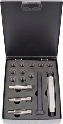 Immagine prodotto di Kit riparazione per filetti candelette, M10 x 1,0, set attrezzi ripristino filetti candele,5 pezzi