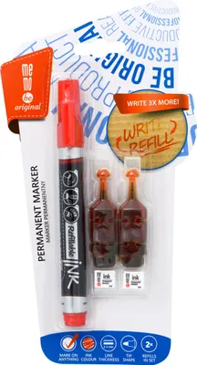 Produktbild von MemoBe Permanentmarker rund + 2 Ampullen