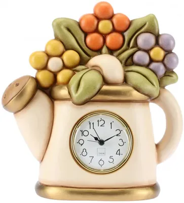 Image de Horloge de table Thun avec arrosoir et fleurs C2214H90