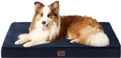 Obrázek produktu pro Ortopedické lůžko pro psy XL 104 x 68 x 9 cm, omyvatelné, měkké, tmavě modré