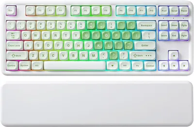 Productafbeelding van Mechanisch Toetsenbord - Draadloos Toetsenbord Gaming Toetsenbord - Productief Werken - QMK/VIA Programmeerbaar - 87 Keys - Match Heart