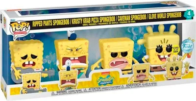 Zdjęcie produktu dla Spongebob POP! telewizyjne figurki winylowe 4-pak (EMEA) 9 cm