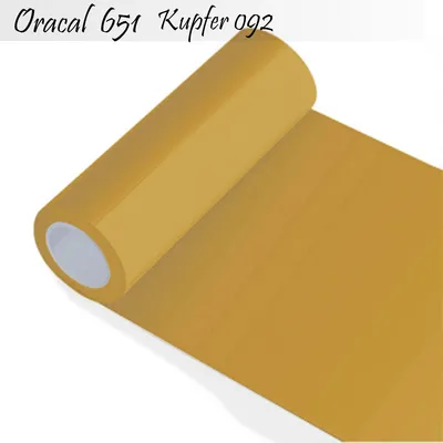 Produktbild von Oracal 651 - Orafol Folie 10m (Laufmeter) freie Farbwahl 55 glänzende Farben - glanz in 4 Größen, 126 cm Folienhöhe - Farbe 92 - kupfer