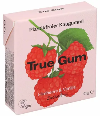 Image de Gomme à mâcher naturelle - Raspberry & Vanilla 20g