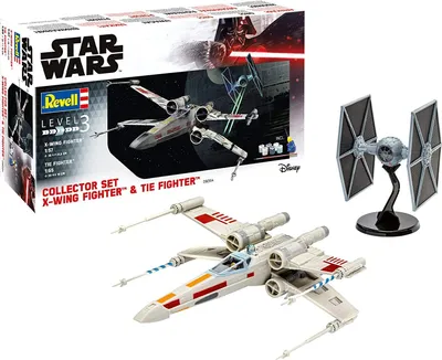 Produktbild von Revell 06054 Collector Set X-Wing Fighter + TIE Fighter Revell Modellbausatz Star Wars mit Basiszubehör