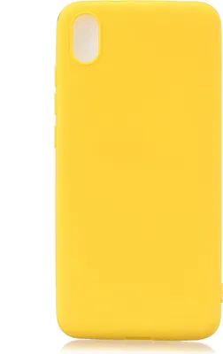 Produktbild von Für Redmi 7A Lovely Candy Color Matte TPU Anti-Scratch rutschfeste Schutzhülle Zurück Fall gelb