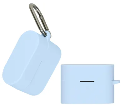 Produktbild von kwmobile Schutzhülle für Sony WF-1000XM6 Hülle - TPU Silikon Case für Kopfhörer Ladecase - stoßfestes Cover mit Karabiner - Hellblau
