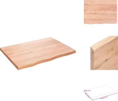 Produktbild von vidaXL Wandregal Hellbraun 80x60x(2-4) cm Massivholz Eiche Behandelt -  Wandregale