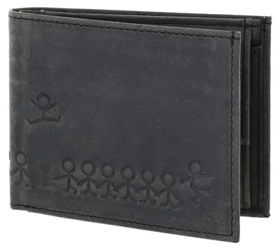 Immagine prodotto di oxmox Pelle portafoglio Leather RFID Protect Pocketbörse Jumping Jack 2.0 Embossed Vintage Black nero