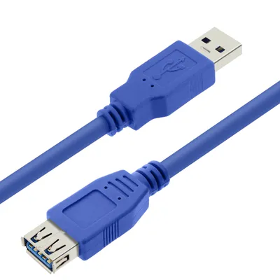 Immagine prodotto di Cavo di prolunga USB 3.0 maschio/USB 3.0 femmina, 3 m, di LinQ - Blu