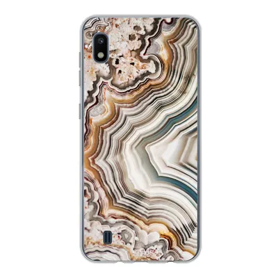 Produktbild von MuchoWow® Handyhülle Schutzhülle Hülle für Samsung Galaxy A10 Naturstein - Nahaufnahme - Muster Silikon Softcase Handy Hülle - Schutzhülle