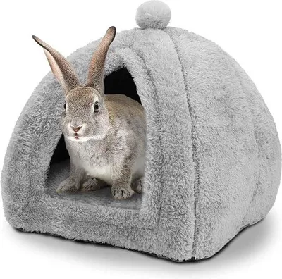 Zdjęcie produktu dla Klatka dla gryzoni – szara – 1 sztuka – 34 × 34 × 36 cm – dla królików, świnek morskich i fretek